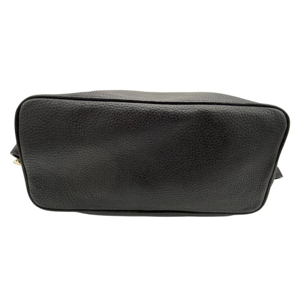 Michael Kors Bedford Black Drawstring Backpack with Gold Hardware - Picture 9 of 12